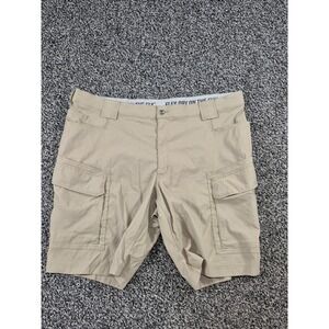 Duluth‎ Trading Cargo Shorts Men 44 Tan Relaxed 11" Flex Dry On The Fly